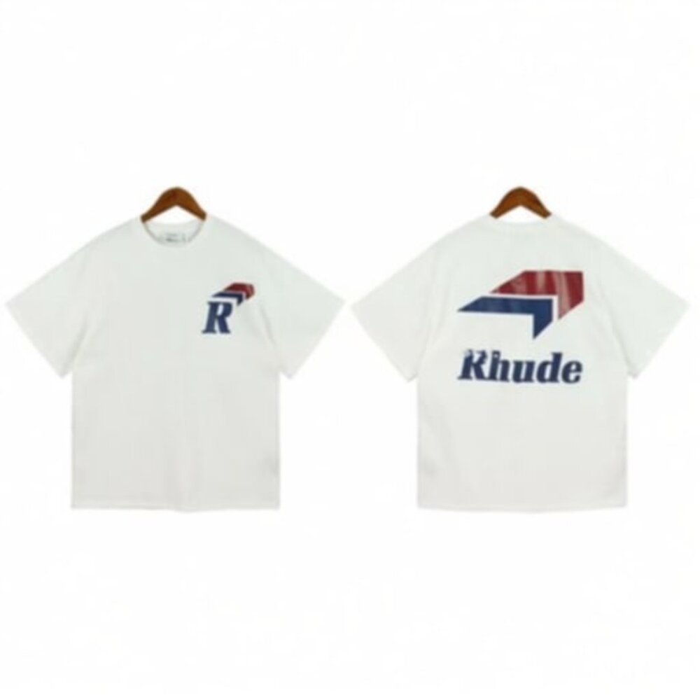 RHUDE Blue R Logo T-Shirt (White) Size Small